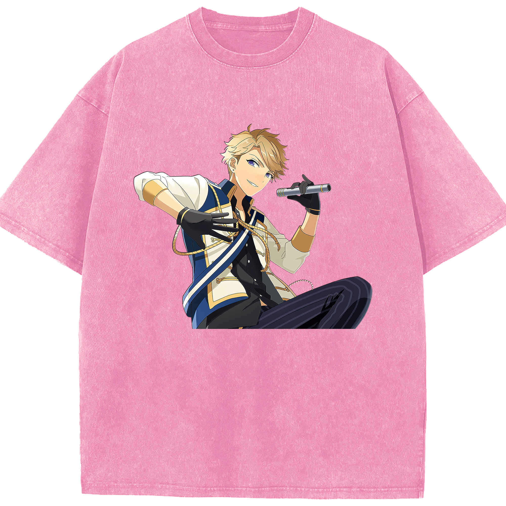 （画像用） あんさんぶるスターズ! Ensemble Stars 綿100% ヴィンテージ風 半袖Tシャツ（フロントプリント）